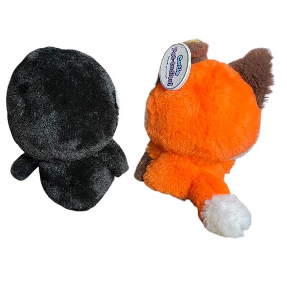 Set of 2 Cutie Pet-tudies Loxie Fox & Penguin Cuties Stuffed Animals New - Picture 4 of 6